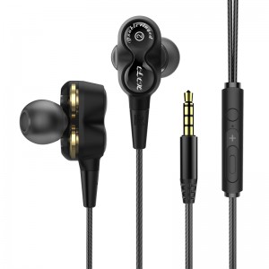 2019 New Dual Driver Guter Deep Bass Stereo Hi-Fi In-Ear-Kopfhörer mit Kabel OE18