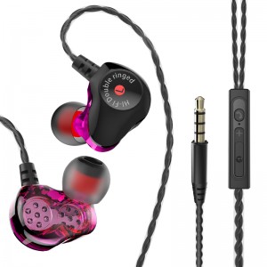 Fashion Design Dual Driver Earhook Stereo-Kopfhörer mit Kabel