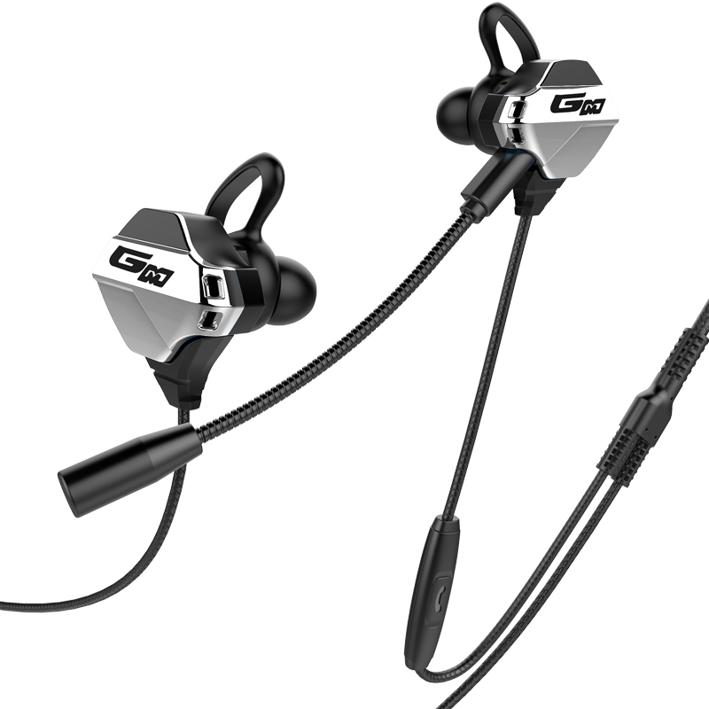 E-Sport Gaming Headsets Handy und PC Universal Kopfhörer Kopfhörer mit zwei Mikrofonen