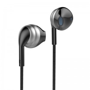 Bequemer tragender Stereo-Metall-Ohrhörer mit halbem In-Ear-Design